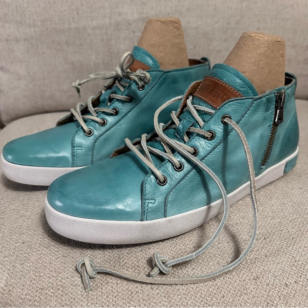Blackstone JL24 Laguna Leather High Top Sneakers Zippers EUC Size EU 40, US 10
